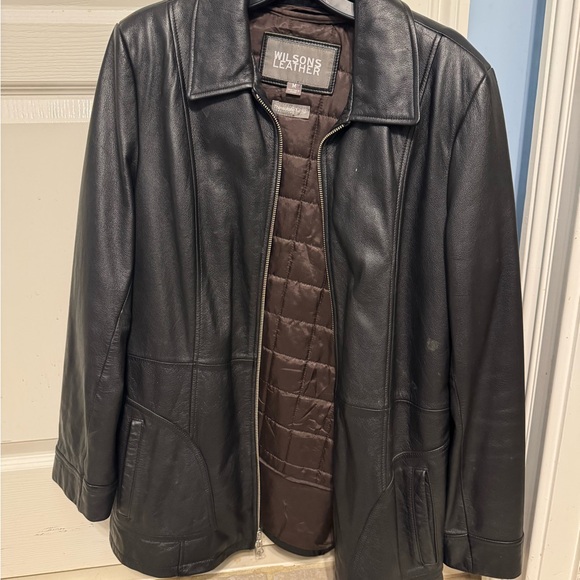 Wilsons Leather Black Men's Jacket - Picture 1 of 6